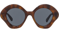 Curvy Havana Geometric Sunglasses