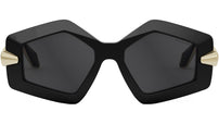 Serpenti Black Geometric Sunglasses