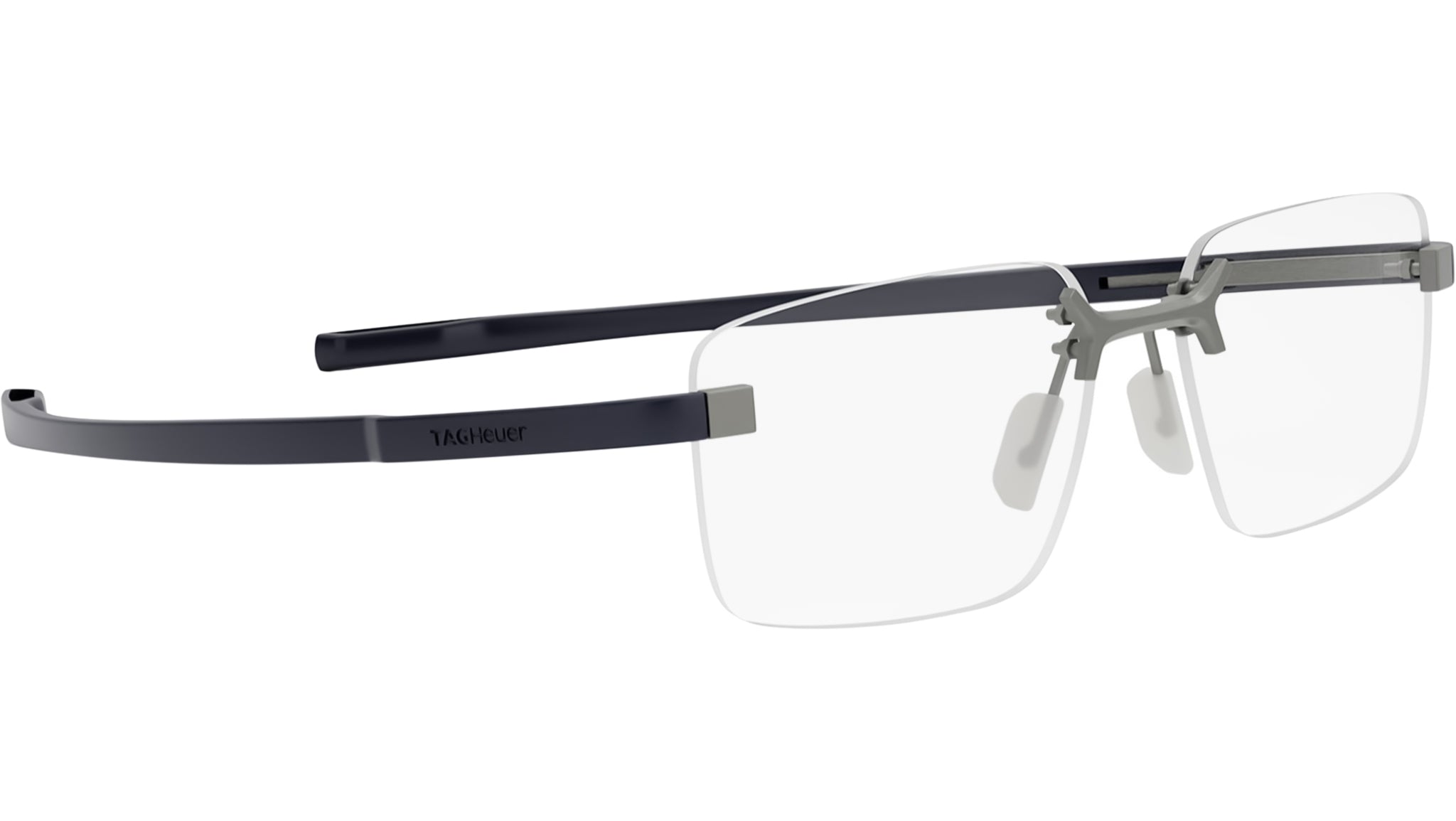 Flex Silver Rectangular Eyeglasses