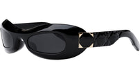 Lady 95.22 R1I Black Rectangular Sunglasses