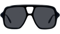 Slim Black Pilot Sunglasses
