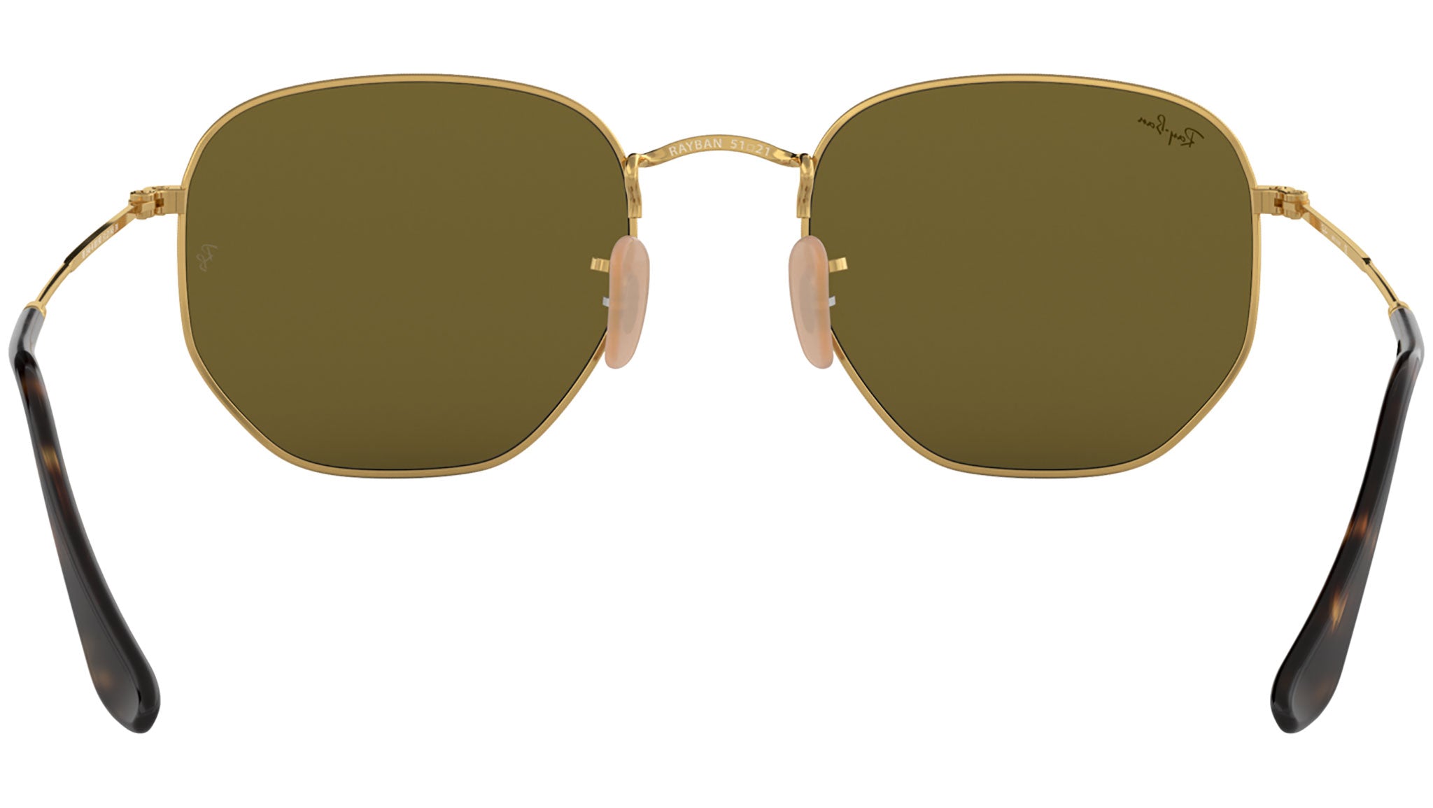 Hexagonal Flat Lenses RB3548N gold light blue