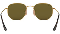 Hexagonal Flat Lenses RB3548N gold light blue