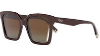 Fendi Way Bordeaux Square Sunglasses