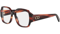 DiorGlowO S3I Red Havana Geometric Eyeglasses