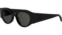 Triomphe Stamp Black Round Sunglasses