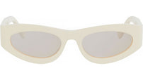 FF Diamonds White Oval Sunglasses