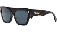 Fendi Bold Havana Square Sunglasses