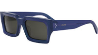 3 Dots Blue Rectangle Sunglasses