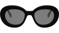 Triomphe Black Round Sunglasses