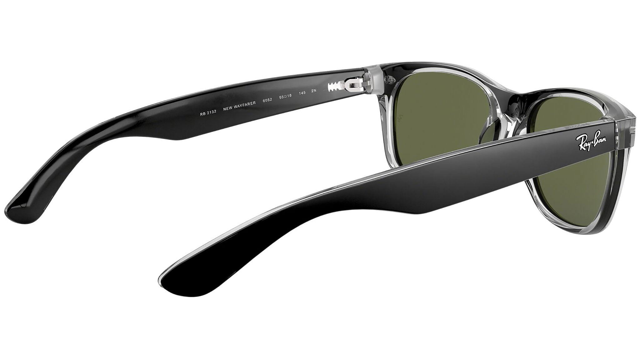 New Wayfarer Color Mix RB2132 black on transparent