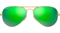 Aviator Flash Lenses RB3025 112/P9 Gold Green