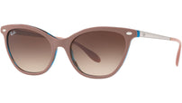 RB4360 123513 top light brown on havana blue