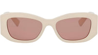 Bvlgari Roma White Geometric Sunglasses