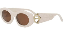 Calla Ivory Oval Sunglasses