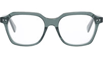 Thin 2 Dots Green Square Eyeglasses