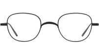 Titanium Matte Black Round Eyeglasses
