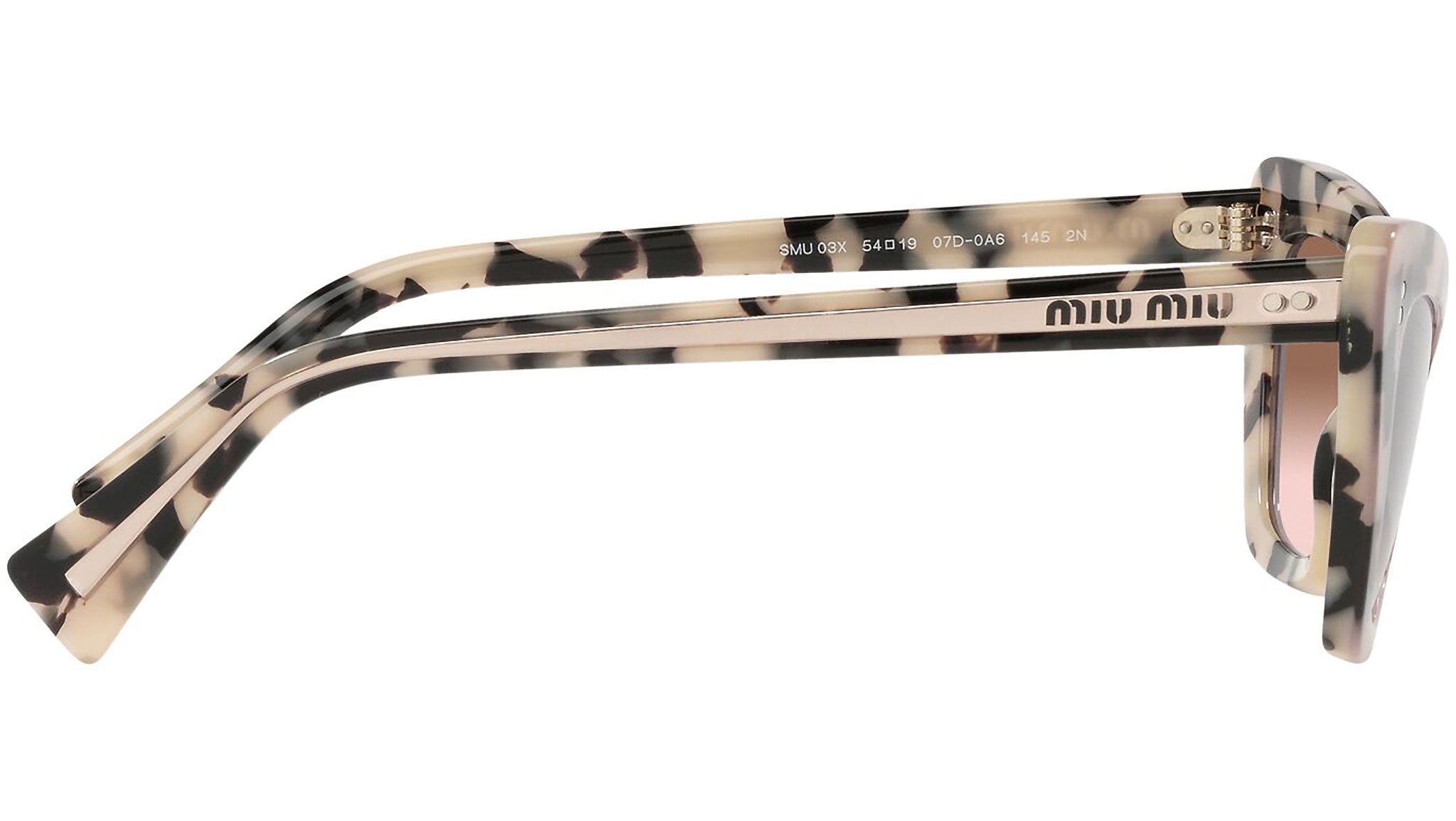 MU 03XS 07D0A6 havana / transparent pink