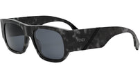 Fendi Diagonal Grey Rectangular Sunglasses