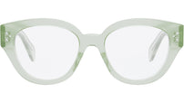 3 Dots  Green Round Eyeglasses