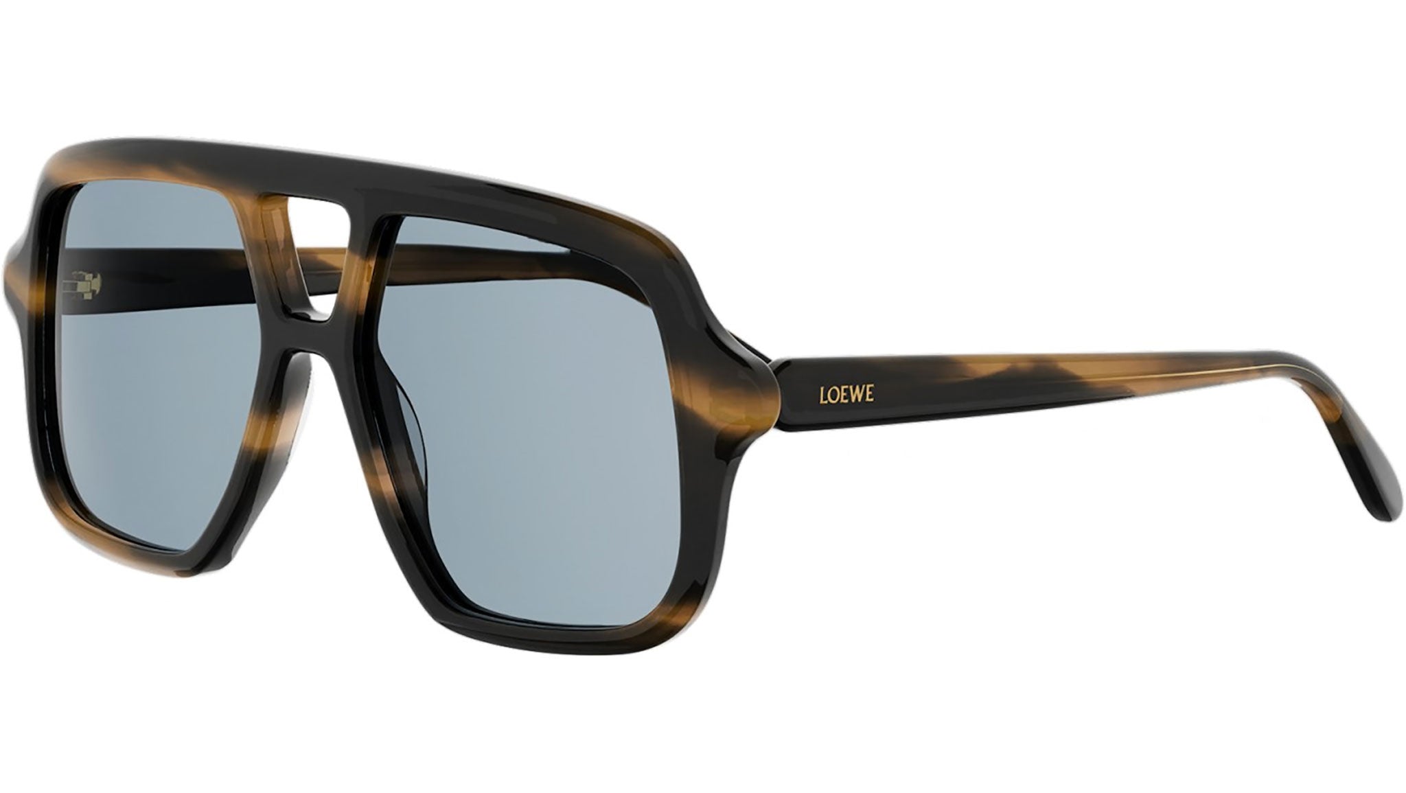 Slim Havana Pilot Sunglasses