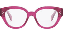CELINE 3 Dots Cherry Round Eyeglasses