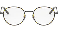 DiorBlackSuitO R9F Tortoise Round Eyeglasses