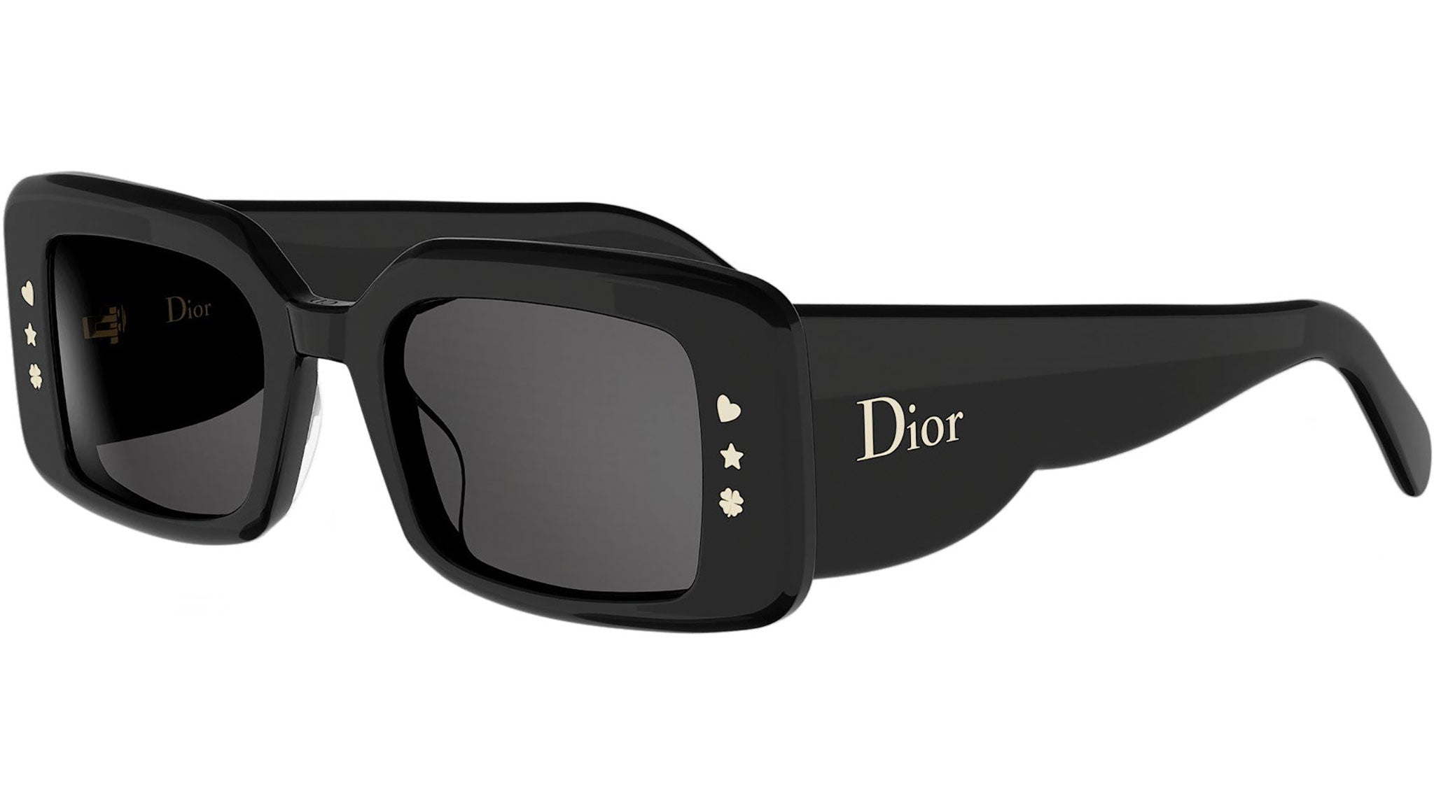 DiorLuckyCharms S1I Black Rectangular Sunglasses