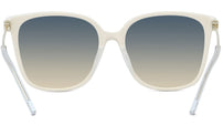 K Logo White Square Sunglasses