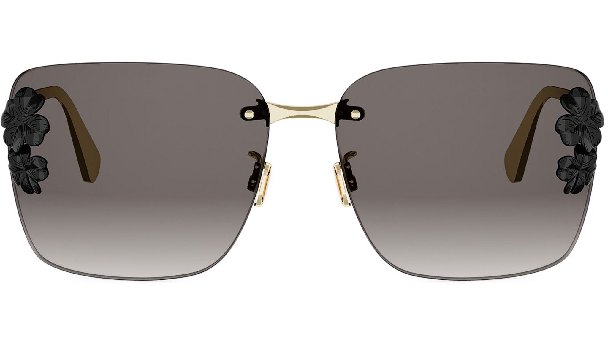 Dior Clover S2U Gold Square Sunglasses