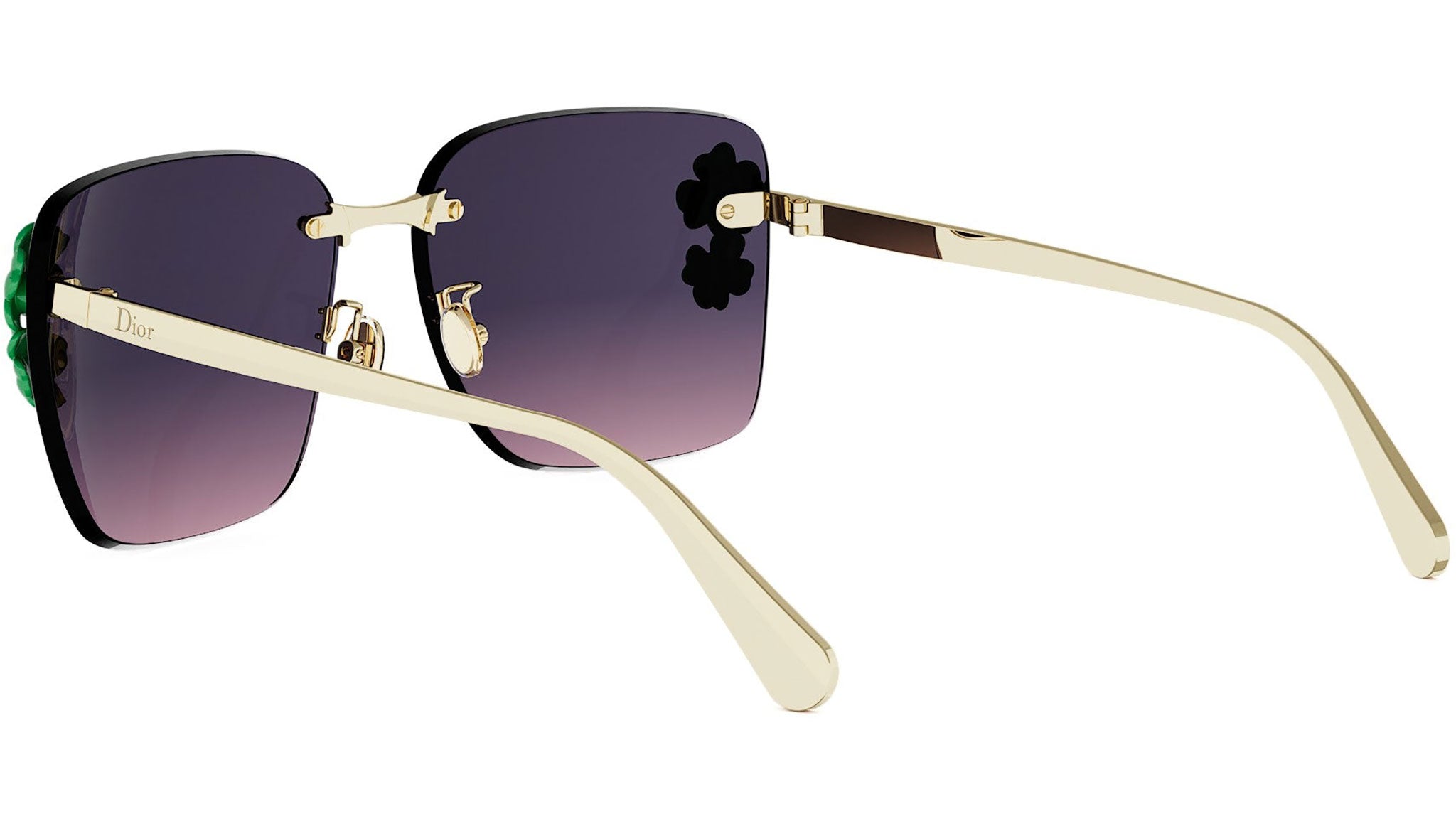 Dior Clover S2U Gold Square Sunglasses