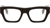 Fendi Shadow Brown Rectangular Eyeglasses
