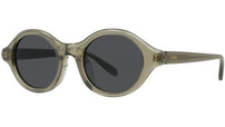Slim Green Round Sunglasses