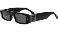 FF Squared Black Rectangular Sunglasses