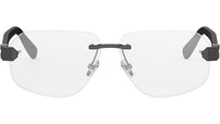 Bvlgari Aluminium Silver Geometric Eyeglasses