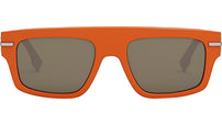 Fendigraphy Orange Rectangular Eyeglasses