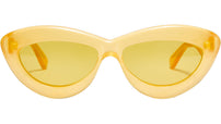 Curvy Yellow Cat Eye Sunglasses