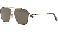 Fendi Classic Gold Rectangular Sunglasses