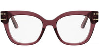 DiorSignatureO B2I Shiny Red Geometric Eyeglasses