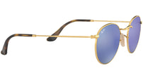 Round Flat Lenses RB3447N gold blue