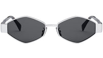 Metal Triomphe Palladium Geometric Sunglasses
