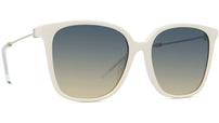 K Logo White Square Sunglasses
