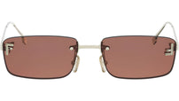 Fendi First Crystal Gold Square Sunglasses
