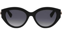 B.zero1 Shiny Black Oval Sunglasses