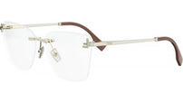 Fendi Crystal Gold Geometric Eyeglasses