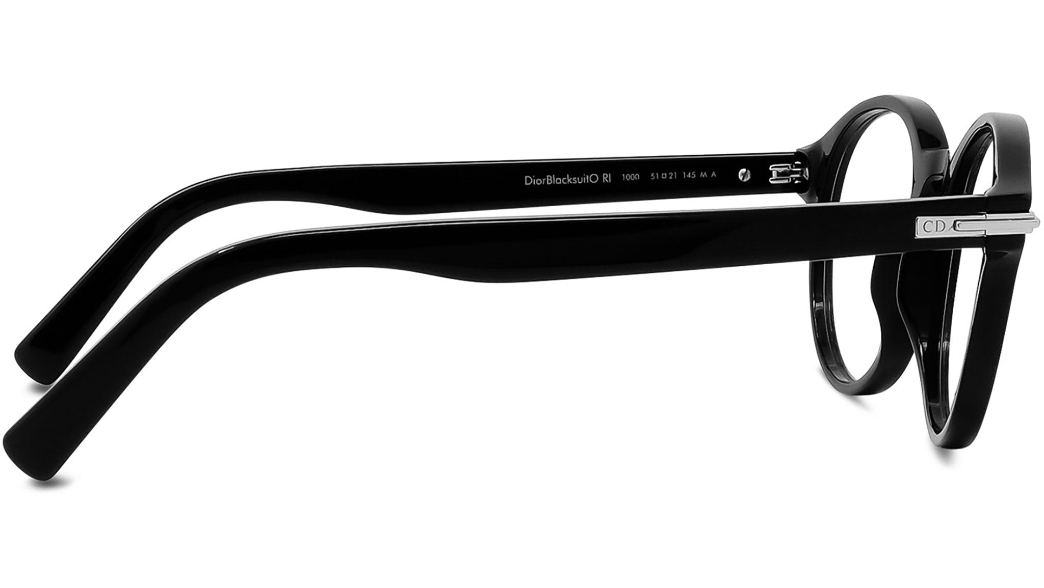 DiorBlackSuitO RI Black Round Eyeglasses