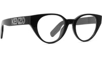 K Logo Black Oval Eyeglasses