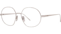 Slim Silver Round Eyeglasses