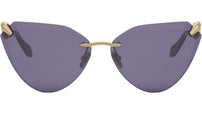 Serpenti Light Gold Cat Eye Sunglasses
