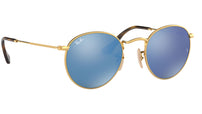 Round Flat Lenses RB3447N gold blue